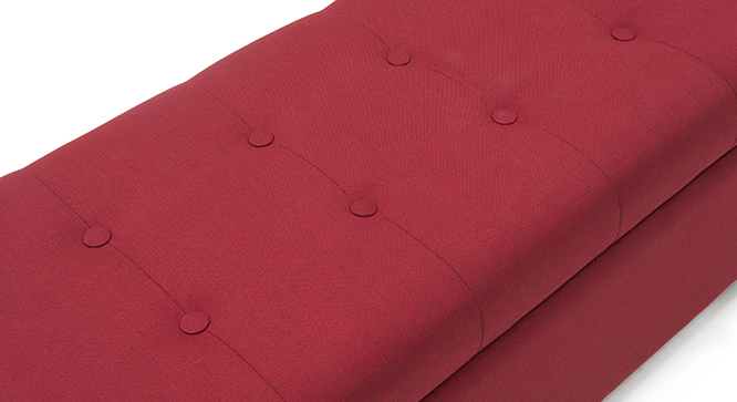 Savron Upholstered Storage Bench(Sangeria Red)